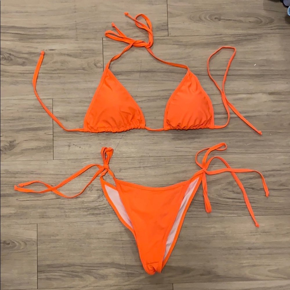Orange string bikini NEW NEVER WORN